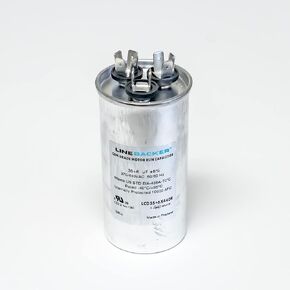 Supco Capacitor Round Dual Run 35 + 6 uf 370/440 Volts for HVAC Motors Compressors LCD35+6X440R Linebacker