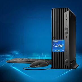 HP Elite 600 G9 SFF Desktop Computer, Intel Core i9-14900K (Up to 6.0GHz), 64GB DDR5 RAM, 2TB PCIe SSD, Wi-Fi, HDMI, DP, 2-Monitor Support 4K, Wired Keyboard & Mouse, RJ45, Windows 11 Pro