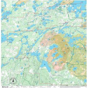 BWCA Map - BWCA 08 – Waterproof, Durable Cloth Map for Canoeing, Hiking, and Camping by True North Map Company