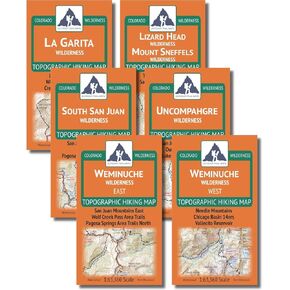 San Juan Mountains Wilderness Map Pack: La Garita, Lizard Head/Mt Sneffels, South San Juan, Uncompahgre, Weminuche EAST, Weminuche WEST