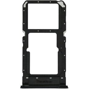 2X Dual SIM Double Card Tray Slot Holder Replacement Compatible with OnePlus Nord N100 2020 6.52 inch (Black)