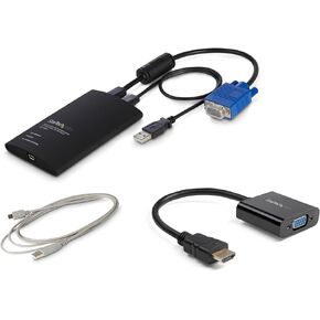 StarTech.com Portable Laptop Crash Cart Adapter, USB/VGA KVM Console & HDMI to VGA Adapter kit