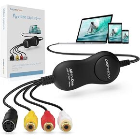 جهاز التقاط الفيديو USB 2.0 ، VHS إلى المحول الرقمي ، VHS VCR TV إلى محول DVD لـ Mac/PC/TV/Camcorder ، Mac OS Windows Compatible