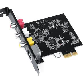 Pcie Capture Card, 1080P@30Hz CVBS S-Video Internal Video Capture Card with for Recording from Cable Boxes, Old Video Cameras, Camcorders, VCRs, PlayStation, Nintendo 64, Sega on OBS