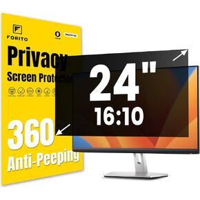 F FORITO 24 Inch 16:10 360°Privacy Screen Protector for Computer Monitor, Removable Eye Protection Anti Blue Light Anti Glare Computer Screen Privacy Shield for 24" Widescreen Monitors