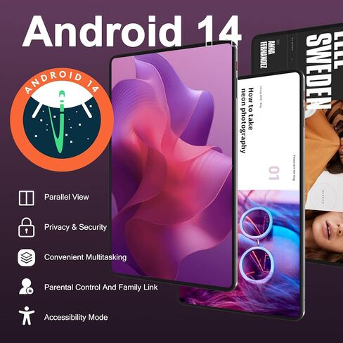 أحدث جهاز لوحي Android 14 لعام 2024 - شاشة 10 بوصة، وذاكرة وصول عشوائي 8 جيجابايت، وتخزين 128 جيجابايت، ومعالج ثماني النواة بسرعة 2.0 جيجا هرتز، وشاشة FHD، و6000 مللي أمبير في الساعة، وكاميرات 8 ميجابكسل + 5 ميجابكسل، ومكبرات صوت استريو، 5G + 2.4G Wi-Fi/B in Saudi Arabia