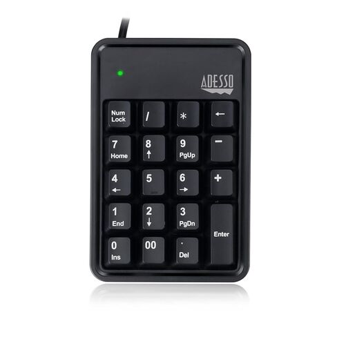 Adesso AKB-600HB 19-Key Mechanical Keypad with 3-Port USB Hub in Saudi Arabia