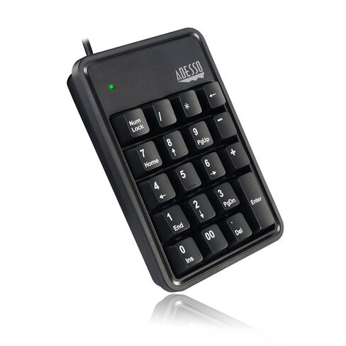 Adesso AKB-600HB 19-Key Mechanical Keypad with 3-Port USB Hub in Saudi Arabia