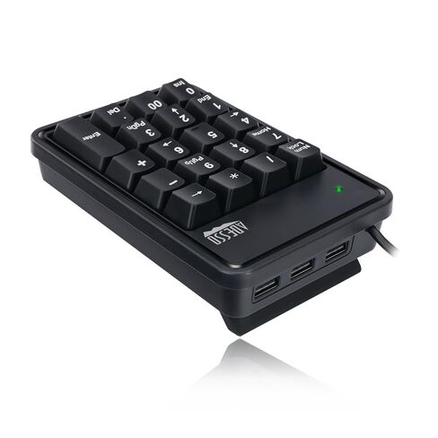 Adesso AKB-600HB 19-Key Mechanical Keypad with 3-Port USB Hub in Saudi Arabia
