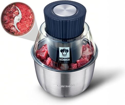 Electric Food Processor & Meat Grinder – 1.9 Qt Food Chopper with Pure Copper Motor, Dual-Layer Blades, Procesador de Alimentos Electrico in Saudi Arabia