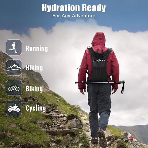 Jueachy Running Vest Lightweight for Men: Hydration Backpack with 2L Water Bladder - Waterproof Phone Pouch for Hiking in Saudi Arabia