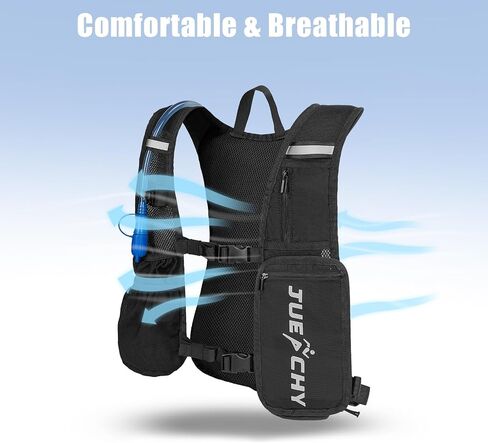 Jueachy Running Vest Lightweight for Men: Hydration Backpack with 2L Water Bladder - Waterproof Phone Pouch for Hiking in Saudi Arabia