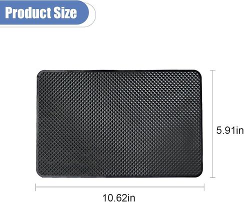 حصيرة مكافحة للوحة مكافحة الانزلاق ، 10.6 "× 5.9" حصيرة مقاومة متعددة الوظائف ، وسادة لاصقة ملصقات مركزية مركزية عالمية للهواتف المحمولة ، والمفاتيح ، والنظارات الشمسية ، ونظام تحديد المواقع العالمي (نمط الشبكة) in Kuwait