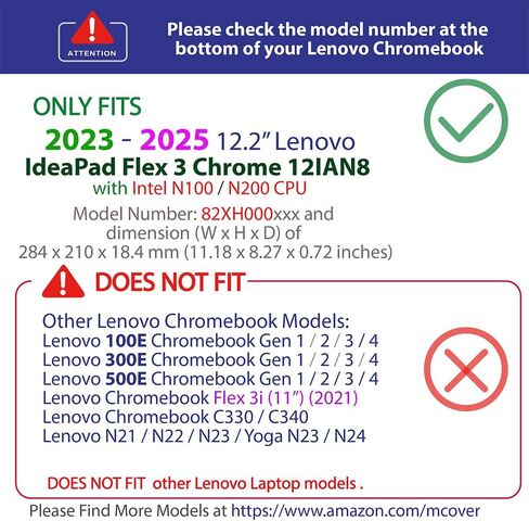 mCover Case ONLY Compatible for 2023-2025 12.2" Lenovo IP Flex 3 Chrome 12IAN8 Convertible Chromebook Laptops (NOT Fitting Other Lenovo Models)- Green in Kuwait