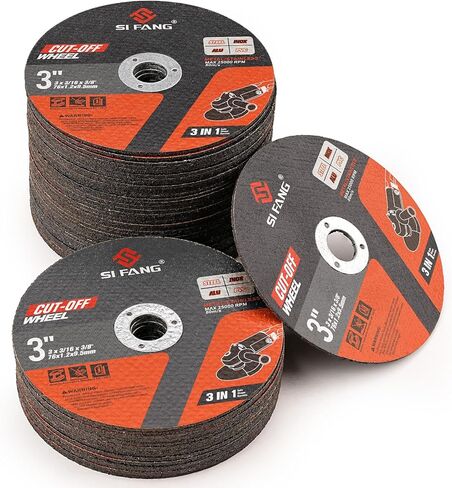 25Pack 3 inch Cut Off Wheels 3/8'' Arbor Cutting Disc Cutting All Ferrous Metals and Stainless Steel for Angle Die Grinder in Saudi Arabia