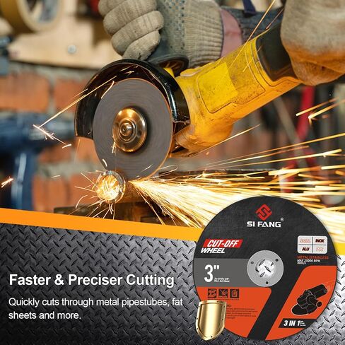 25Pack 3 inch Cut Off Wheels 3/8'' Arbor Cutting Disc Cutting All Ferrous Metals and Stainless Steel for Angle Die Grinder in Saudi Arabia