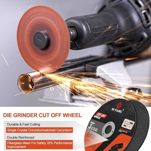 25Pack 3 inch Cut Off Wheels 3/8'' Arbor Cutting Disc Cutting All Ferrous Metals and Stainless Steel for Angle Die Grinder in Saudi Arabia