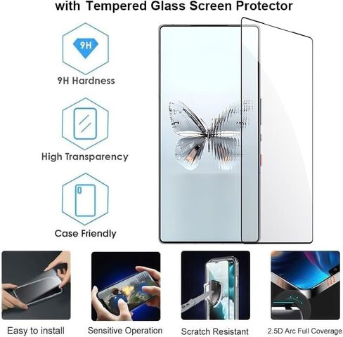 QUIETIP Magnetic Case for RedMagic 11 Pro/11S Pro with Screen Protector,[Compatible with MagSafe] Metal Frame + Translucent Matte Drop Protection Cover,Black in Kuwait