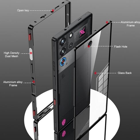 QUIETIP Magnetic Case for RedMagic 11 Pro/11S Pro with Screen Protector,[Compatible with MagSafe] Metal Frame + Translucent Matte Drop Protection Cover,Black in Kuwait