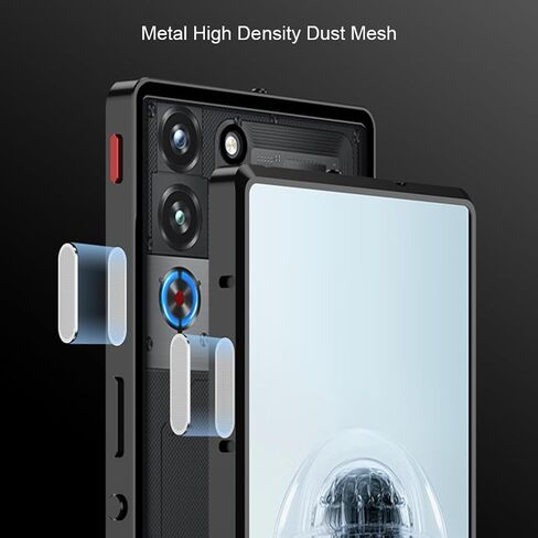 QUIETIP Magnetic Case for RedMagic 11 Pro/11S Pro with Screen Protector,[Compatible with MagSafe] Metal Frame + Translucent Matte Drop Protection Cover,Black in Kuwait
