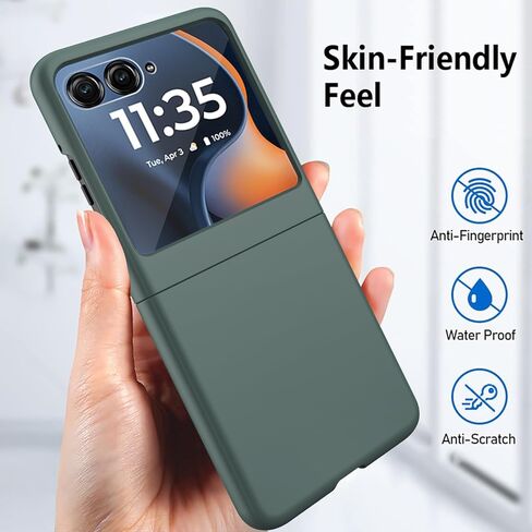 بالنسبة إلى Motorola Razr 2025/2024 CASE مع مقطع [واقي شاشة مدمج] ، وغطاء الهاتف النحيف النحيف ، وملحقات الحرس الحافظة الحزامية لـ Moto RAZR 2025/2024 (Black + Clip) in Kuwait