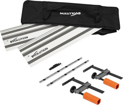 Evolution Power Tools ST2800 Circular Saw Guide Rail/Track Fits Makita, Bosch, Festool, (Clamps and Carry Bag Included), 110 Inches in Kuwait
