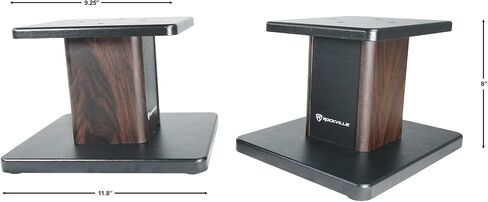 Rockville RHT8D Desktop Speaker Stands, Dark Wood, 66 lbs Capacity, Vibration Isolation Pads, Sturdy MDF Build, Sleek Design, for Bookshelf Speakers and Studio Monitors in Saudi Arabia