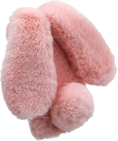 Rabbit Ear Case for Samsung Galaxy A16 5G,Crossbody Strap Case Fuzzy Fluffy Cute Girls Kids Plush Ball Bunny Fur Case Soft Bumper Protective Cover,Pink in Kuwait