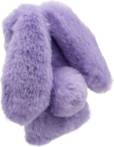 Rabbit Ear Case for Samsung Galaxy A16 5G,Crossbody Strap Case Fuzzy Fluffy Cute Girls Kids Plush Ball Bunny Fur Case Soft Bumper Protective Cover,Pink in Kuwait