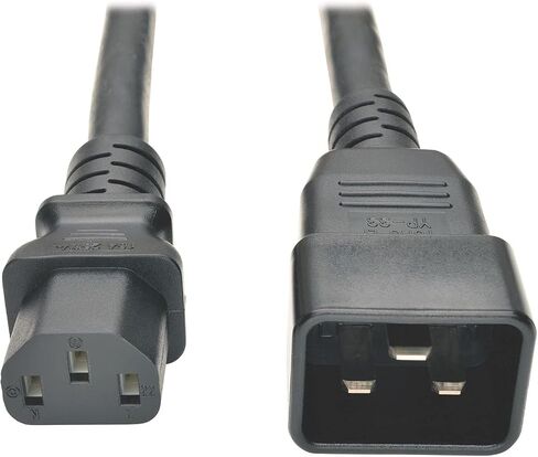 TRIPP LITE P032-003 Heavy Duty Power Cord PDU 15Amp 12AWG IEC 320 C13 C20 3', Black in Saudi Arabia