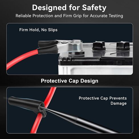 ضوء اختبار السيارات مع شاشة رقمية LED 3-48 فولت، جهاز اختبار دائرة السيارات مع الفولتميتر وضوء مؤشر قطبية مزدوج اللون، قلم اختبار الجهد مع مسبار غير قابل للصدأ in Kuwait