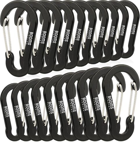 Booms Fishing 20Pack Small Carabiners: Multi-use 2in Carabiner Clips - Mini Keychain Caribeaner Clip for Keys, Camping, Hiking, Fishing, Kayaking in Saudi Arabia