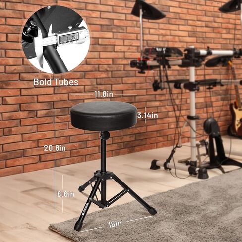 كاهايا كرسي طبلة بارتفاع قابل للتعديل من درام ثرون، مقعد طبلة مبطن قابل للطي، كرسي طبلة عالمي للاطفال والكبار CY0334 in Kuwait