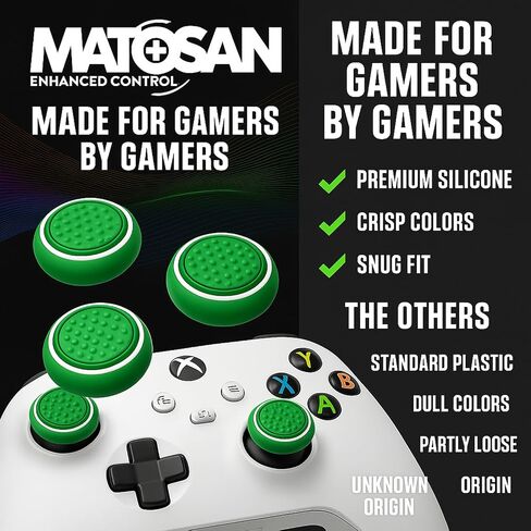MatoSan® Compatible with PS5– Replacement Thumbstick Grip Caps – Compatible with PlayStation – Silicone Joystick Covers for PS5, PS4, X-Box Series & One Controller – Enhanced Grip & Protection in Saudi Arabia