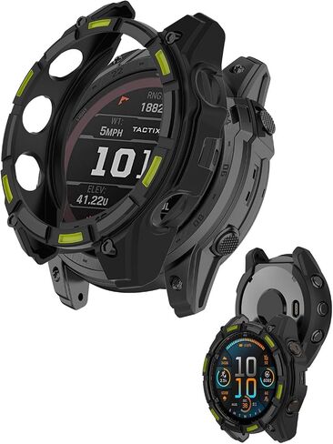 for Garmin Enduro 3 Case,Shockproof, Anti-Scratch, Full Coverage Bumper Shell, Lightweight and Durable Case Cover for Garmin Enduro 3 Case,Black+Green in Saudi Arabia