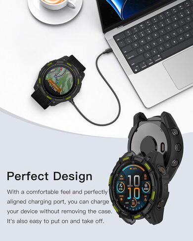 for Garmin Enduro 3 Case,Shockproof, Anti-Scratch, Full Coverage Bumper Shell, Lightweight and Durable Case Cover for Garmin Enduro 3 Case,Black+Green in Saudi Arabia