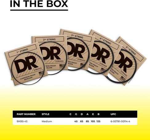DR Strings Bass Strings, Black Beauties BASS Black Coated Nickel Plated Bass Guitar Strings on Round Core in Saudi Arabia