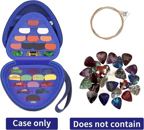 Guitar Picks Holder Case for Acoustic Electric Guitar Holds Over 39 Packs, Variety Pack Bass Picks Storage Pouch Organizer, Guitar Plectrums Bag with Mesh Pocket for Other Accessories (Box Only) in Saudi Arabia