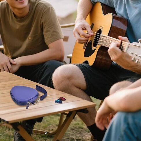 Guitar Picks Holder Case for Acoustic Electric Guitar Holds Over 39 Packs, Variety Pack Bass Picks Storage Pouch Organizer, Guitar Plectrums Bag with Mesh Pocket for Other Accessories (Box Only) in Saudi Arabia