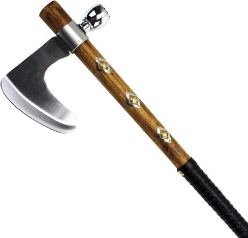 Snake Eye Tactical Native American Peace Pipe Tomahawk Axe 18.75-Inches Overall Length (Brown with Feather) in Saudi Arabia