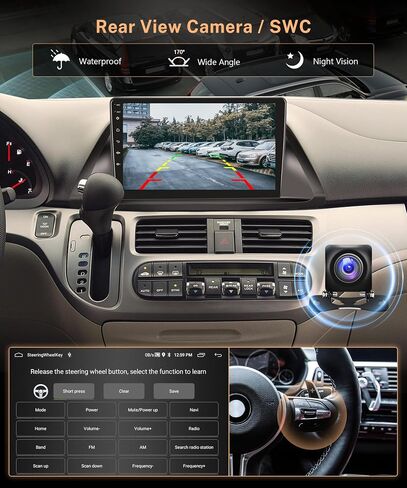 1G + 32G راديو ستيريو للسيارة Android لسيارة Honda Odyssey 2005-2010، شاشة لمس 10.1 بوصة تدعم نظام تحديد المواقع العالمي (GPS) والملاحة بلوتوث واي فاي مرآة رابط FM HiFi SWC ميكروفون كاميرا الرؤية الخلفية in Kuwait