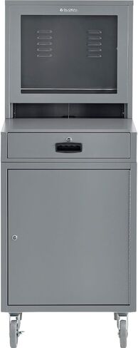 Global Industrial Mobile Security LCD Computer Cabinet Enclosure for 24" Diagonal Monitors, Steel Construction, Blue Powder Coat Finish, 24-1/2"W x 22-1/2"D x 62-3/4"H in Saudi Arabia