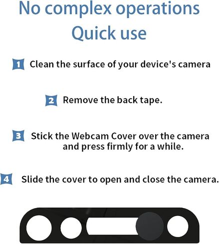 Phone Camera & Webcam Cover - Compatible with iPhone X/XS/XR/XS Max/11/11 Pro/11 Pro Max/12/12 Mini/12 Pro/12 Pro Max - Privacy Protection, Facial ID Compatible - Black in Saudi Arabia