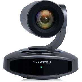 FeelWorld 4K10x PTZ Camera 4K دقة 10x USB HDMI لغرف مؤتمرات الفيديو عبادة الكنيسة البث المباشر والحدث مع Zoom YouTube Teams OBS ، AI Tracking Auto Focus مدعوم