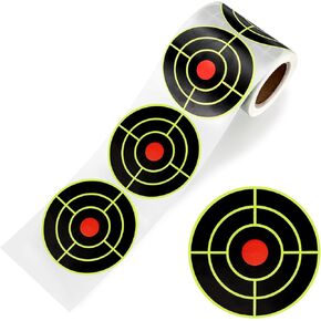 Shooting Splatter Targets Stickers,Self Adhesive Shooting Targets Paper, Reactive Target Shooting Splatter Stickers for Shooting Range, Archery Bow, Practice Training，200 Pcs/Roll 3 Inch