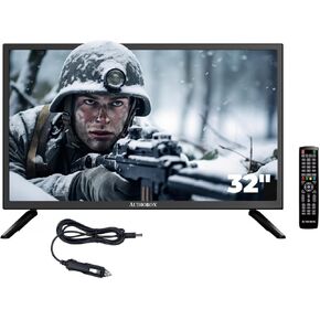 12V 32 بوصة RV Camper TV-شاشة LED HD ، Power AC/DC ، مدخلات HDMI و USB ، التلفزيون المدمج خارج الشبكة للمعسكر والشاحنات والشاحن