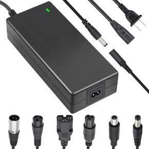 54.6V 2A Fast Charger with 7-in-1 Plugs 48V Electric Scooter Charger Universal Battery Charger Compatible with Jetson Gotrax Voyage GXL Razor Ninebot Segway Hiboy & More