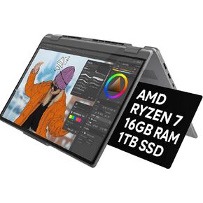 Lenovo Yoga 7 2-in-1 Lightweight Performance Laptop 16" 2K Touchscreen, AMD Ryzen 7 8840HS, 16GB RAM, 1TB SSD, Wi-Fi 6E, Bluetooth 5.3, Windows 11 Home with GalliumPi Accs.