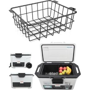 Cooler Basket for Ninja FrostVault 50qt Hard Cooler & 45qt Wheeled Cooler - Heavy-Duty Organizer Rack for Storage, Dry-Goods Basket for Perfect for Camping Trips or Outdoor Parties, Black