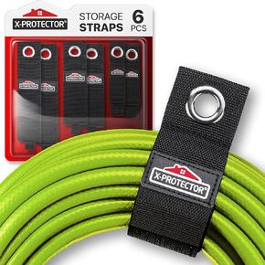 X-Protector Storage Straps - 12 PCS Pack - Heavy-Duty Extension Cord Holder Organizer for Garage Organization - Premium Cord Organizer for Work Van Accessories and Garage Accessories (10-17")